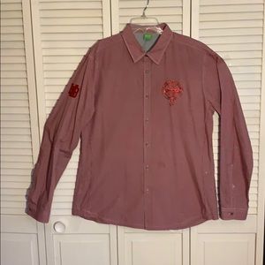 Men’s dress shirt Hugo Boss Red white checker XL